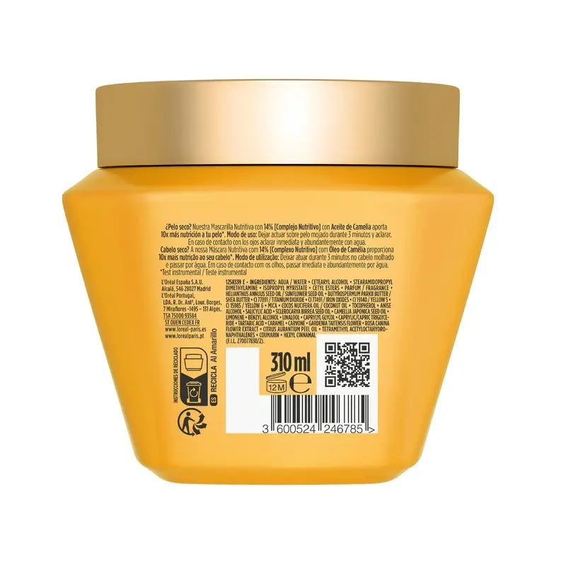L'Oréal Paris Elvive Aceite Extraordinario Mascarilla Nutritiva, 310 ml
