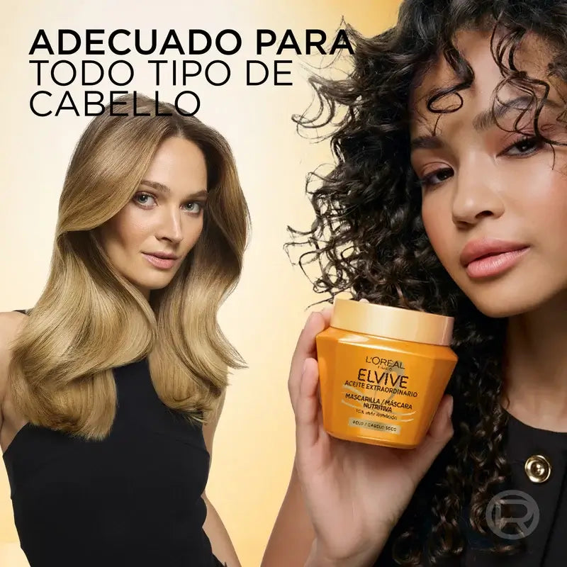 L'Oréal Paris Elvive Aceite Extraordinario Mascarilla Nutritiva, 310 ml