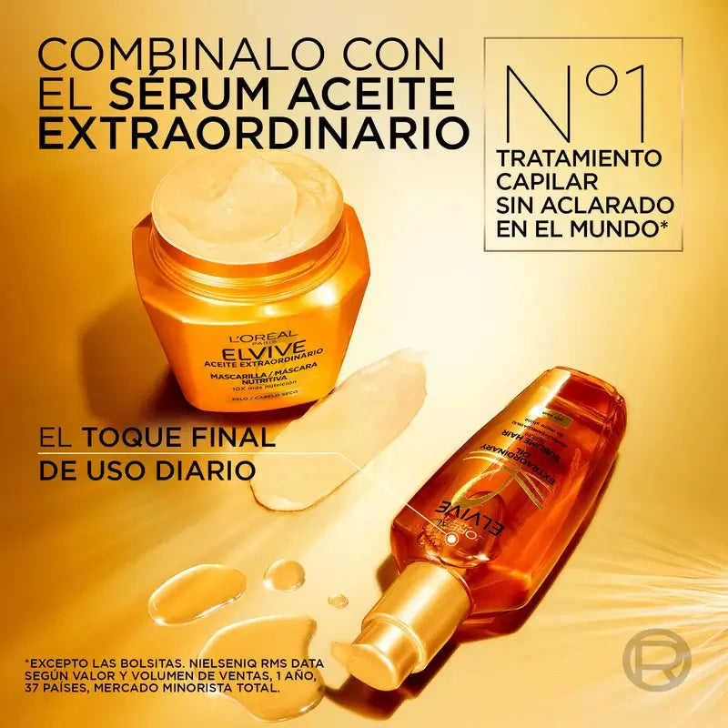 L'Oréal Paris Elvive Aceite Extraordinario Mascarilla Nutritiva, 310 ml