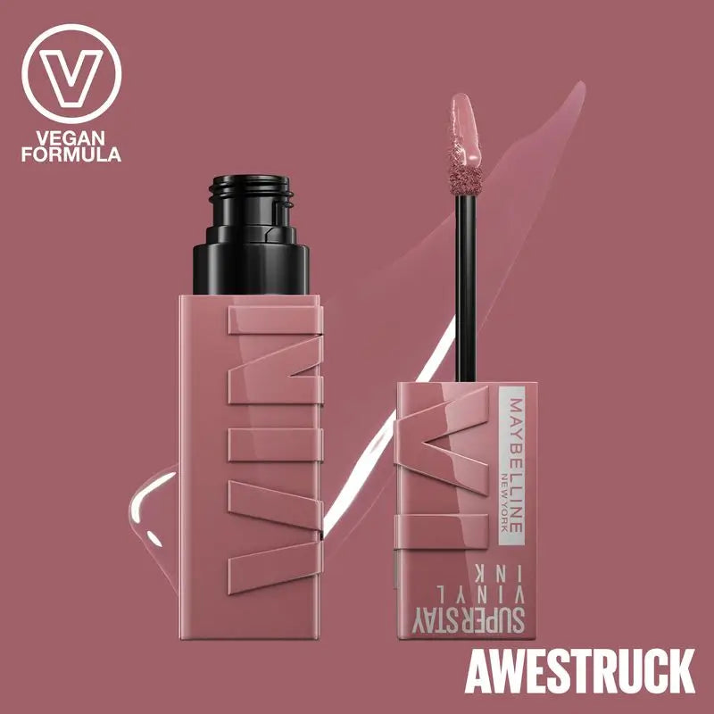 Maybelline New York Superstay Vinyl Ink Pintalabios, Tono 110 Awestruck