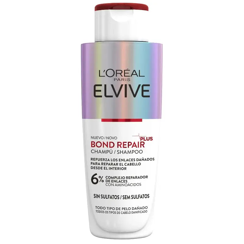L'Oréal Paris Elvive Bond Repair Plus Champú Fortificante, 200 ml