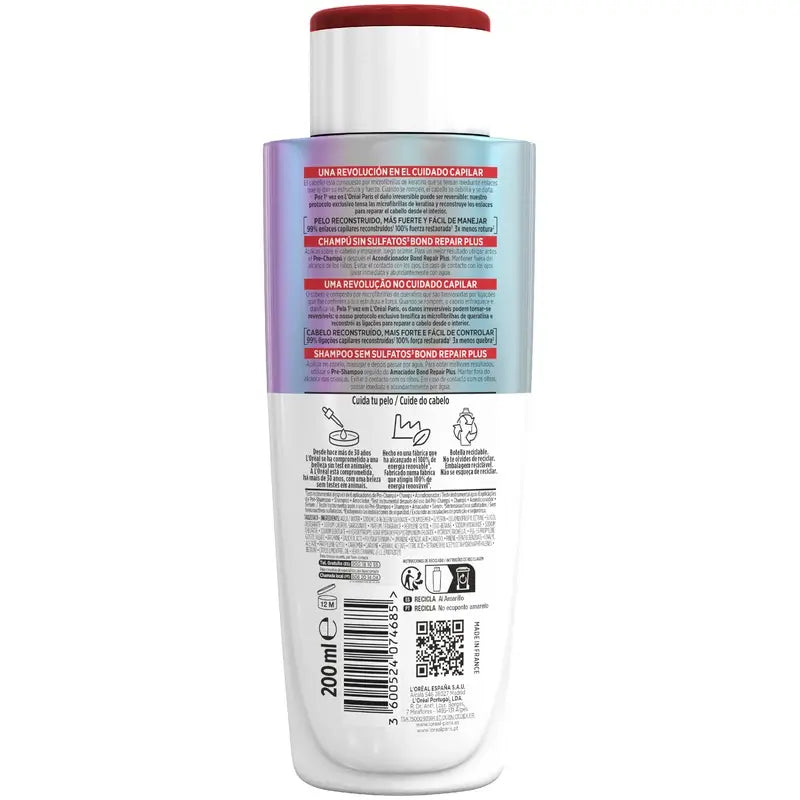 L'Oréal Paris Elvive Bond Repair Plus Champú Fortificante, 200 ml