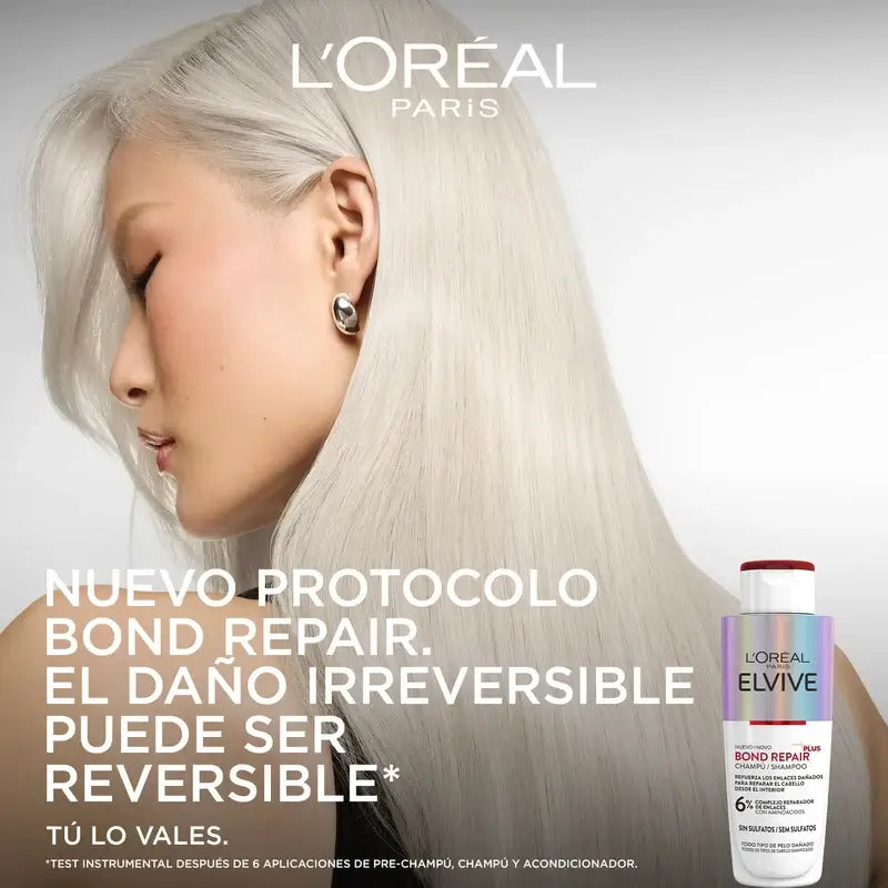 L'Oréal Paris Elvive Bond Repair Plus Champú Fortificante, 200 ml