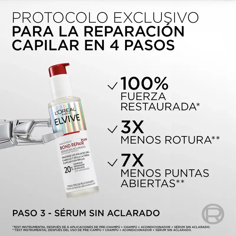 L'Oréal Paris Elvive Bond Repair Plus Sérum Reparador De Cabello Sin Aclarado, 150 ml