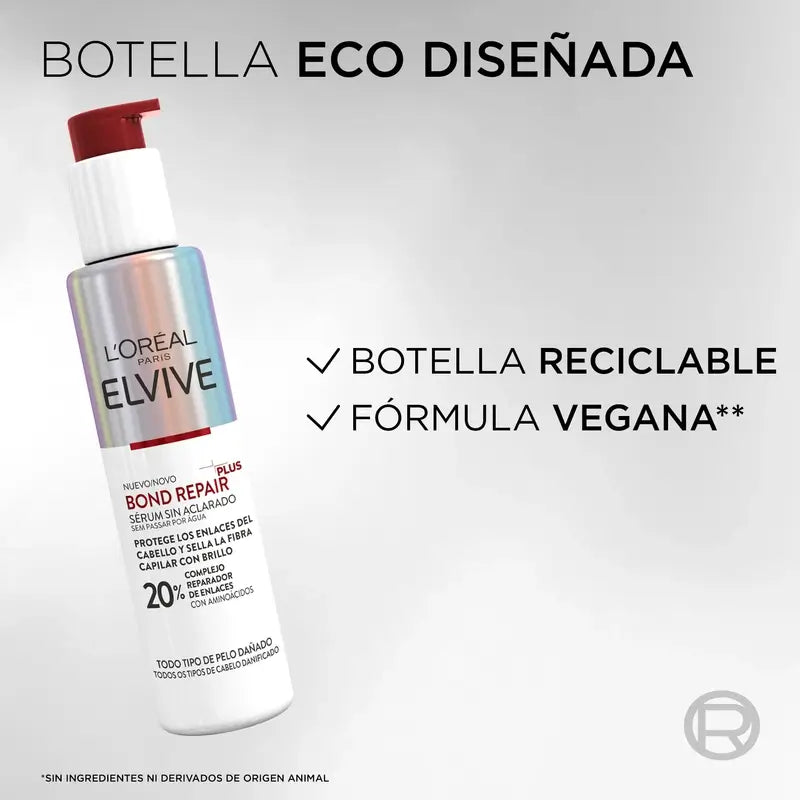 L'Oréal Paris Elvive Bond Repair Plus Sérum Reparador De Cabello Sin Aclarado, 150 ml