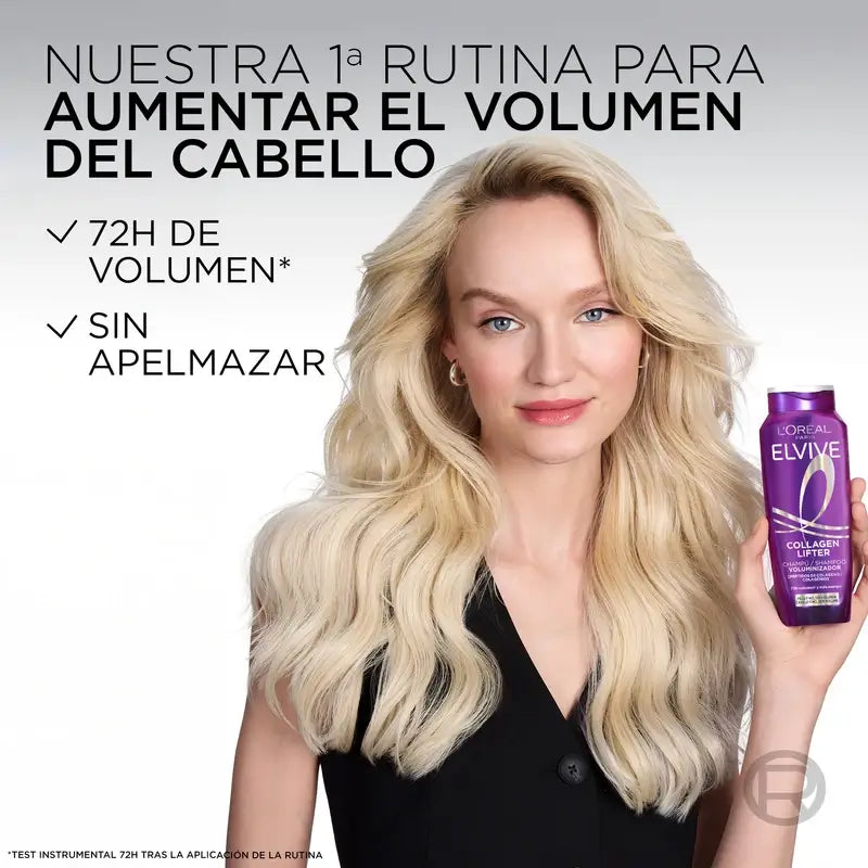L'Oréal Paris Elvive, Champú Voluminizador Con Péptidos De Colágeno, 400 ml