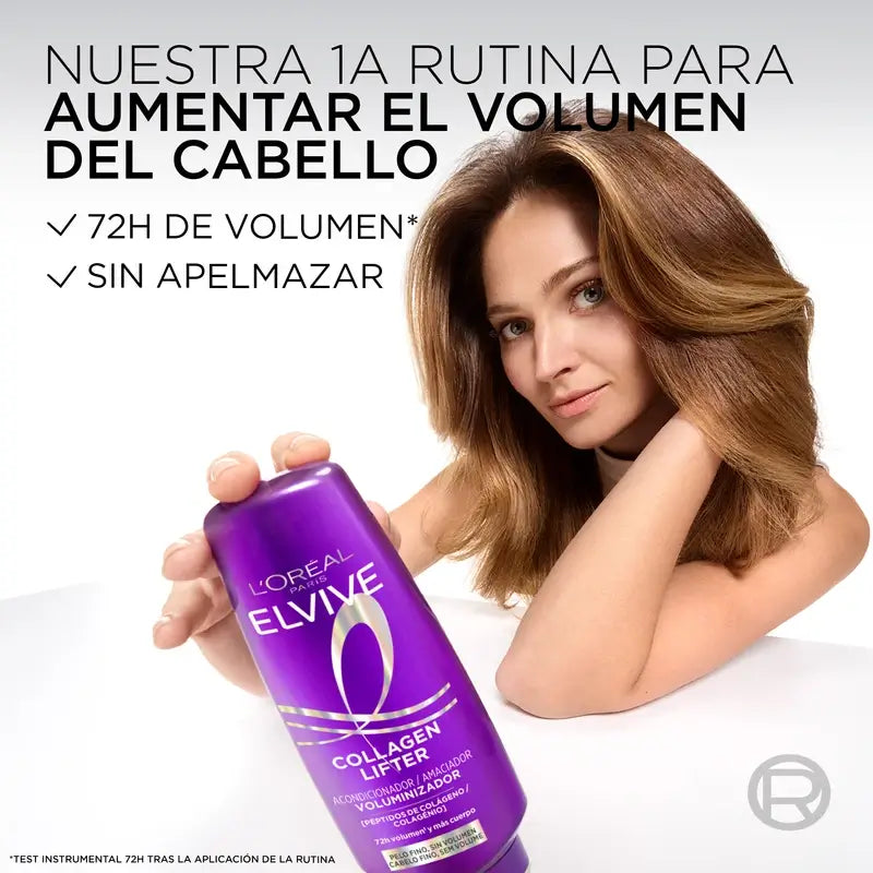 L'Oréal Paris Elvive Collagen Lifter  Acondicionador Voluminizador, 300 ml