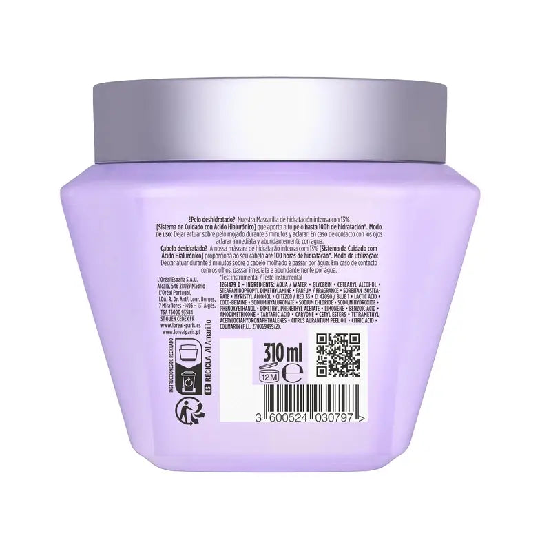 L'Oréal Paris Elvive Hyaluron Mascarilla Moisture Lock, 310 ml