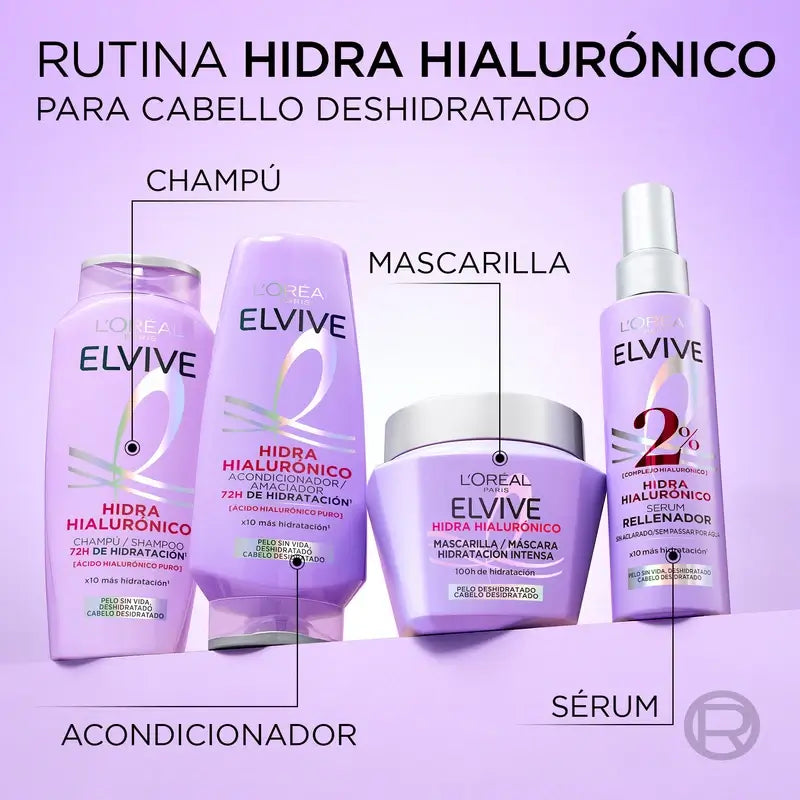 L'Oréal Paris Elvive Hyaluron Mascarilla Moisture Lock, 310 ml