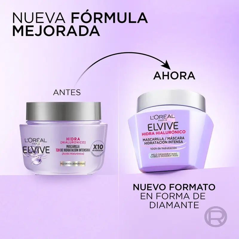 L'Oréal Paris Elvive Hyaluron Mascarilla Moisture Lock, 310 ml