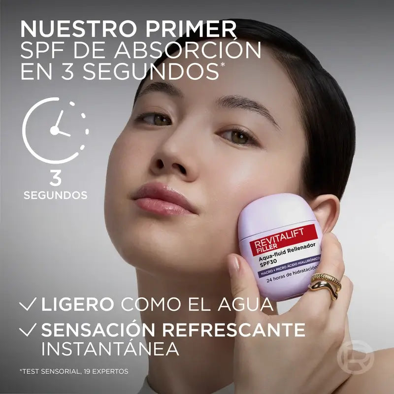 L'Oréal Paris L'Oréal Paris Revitalift Filler Aqua-Fluid Spf30 Rellenador, 40Ml