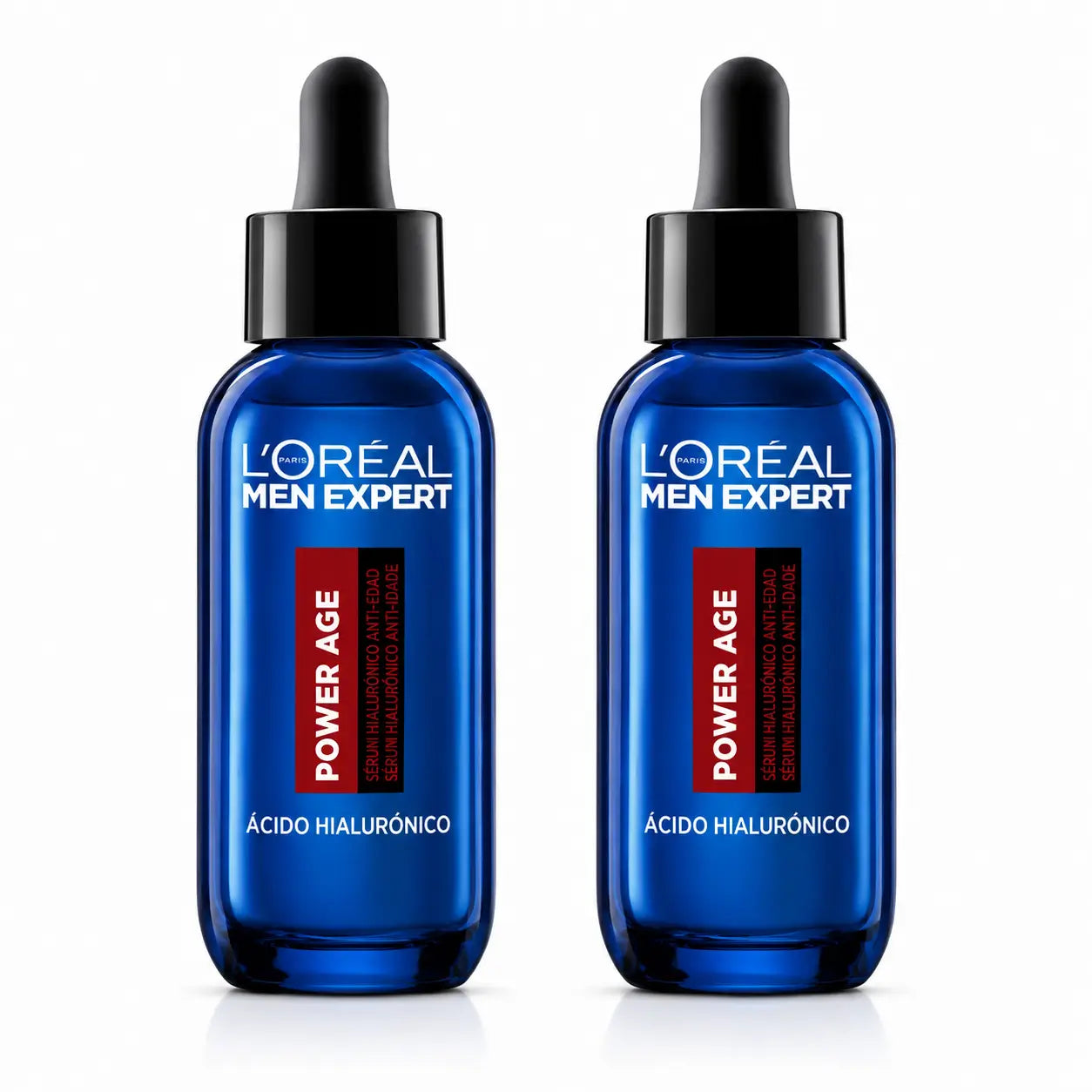 L'Oréal Paris Men Expert Power Age Sérum: Anti-Edad Con Ácido Hialurónico, Reduce Arrugas , pack 2