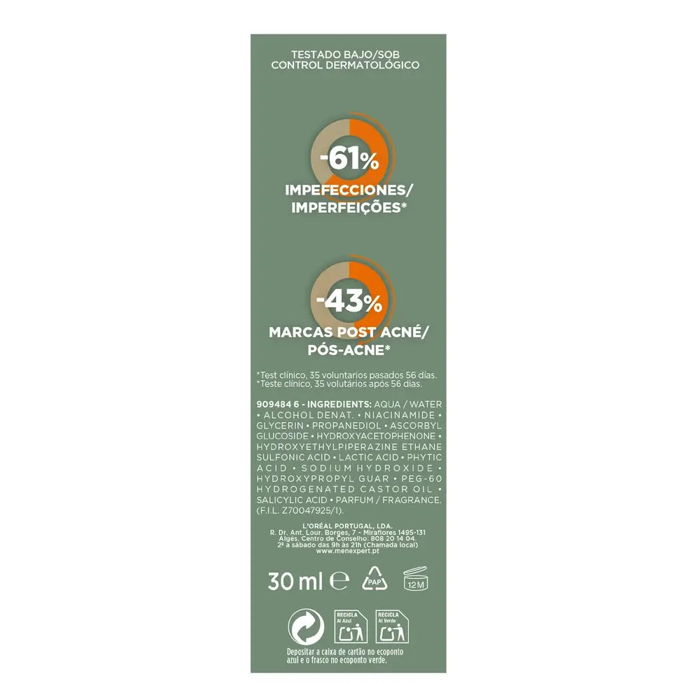 L'Oreal Paris Men Expert Serum Derma Control , 30 ml