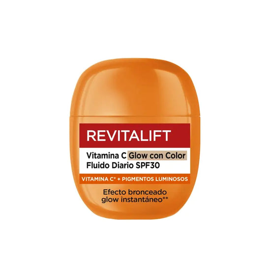 L'Oréal Paris Revitalift Clinical, Vitamina C Glow Con Color Fluído Diario Spf30, 40Ml