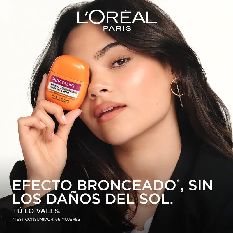 L'Oréal Paris Revitalift Clinical, Vitamina C Glow Con Color Fluído Diario Spf30, 40Ml