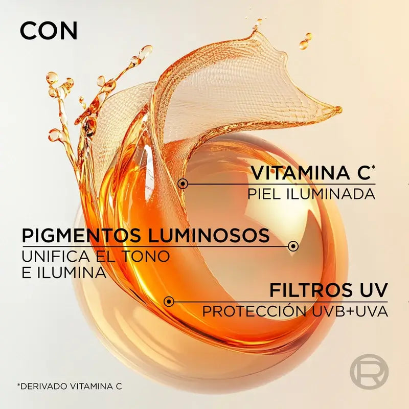 L'Oréal Paris Revitalift Clinical, Vitamina C Glow Con Color Fluído Diario Spf30, 40Ml