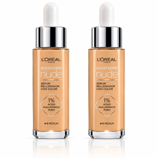 L'Oréal Paris Sérum Con Color Accord Parfait Tono 4-5 Medio , pack 2
