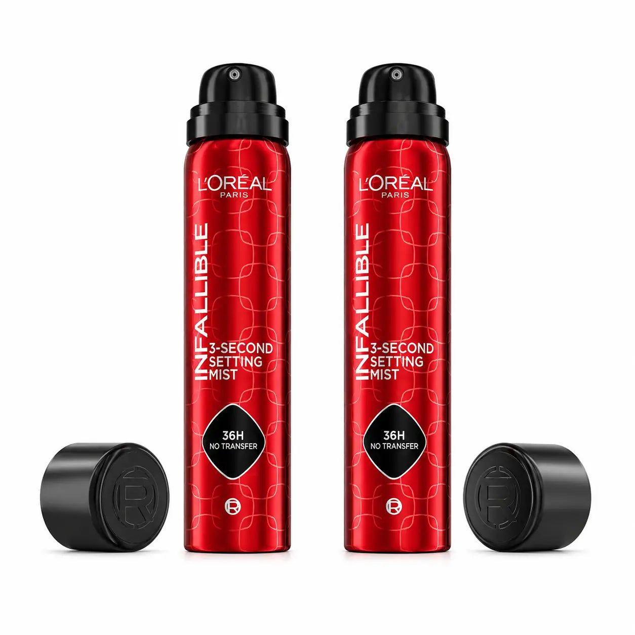 L'Oréal Paris Spray Fijador Infaillible 36H De Duración Water-Proof Y Oil-Proof , pack 2