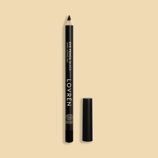 Lovrén Organic Lápiz Ojos Negra De Larga Duración 24H, 1,1 gr