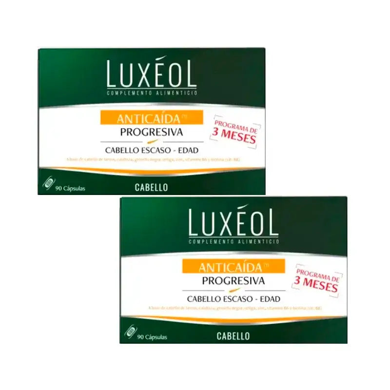 Luxeol Anticaida Progresiva, Pack 2 x 90 comprimidos
