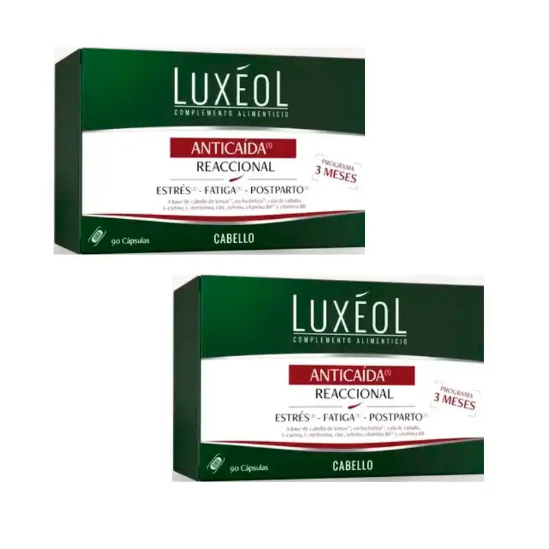 Luxeol Anticaida Reaccional, Pack 2 x 90 comprimidos