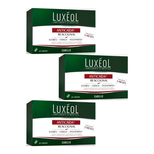 Luxeol Anticaida Reaccional, Pack 3 x 90 comprimidos