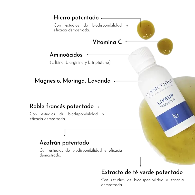 Luxmetique Liveup Formula , 15 viales bebibles x 30 ml