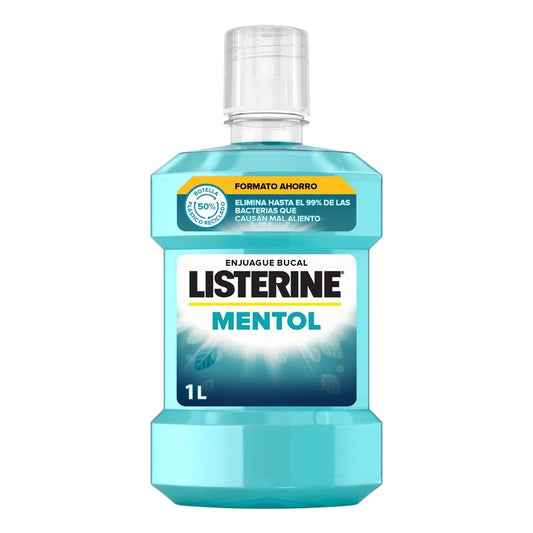 Listerine, Enjuague Bucal Mentol, 1000 ml