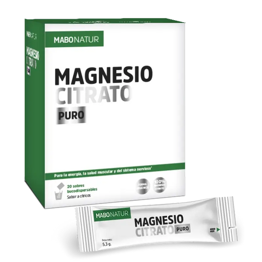 Mabonatur Magnesio Citrato Puro, 20 sobres