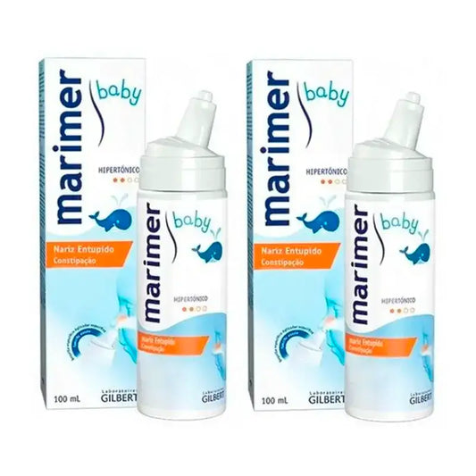 Marimer Agua De Mar Baby Spray Nasal Hipertónico, Pack 2 x 100Ml