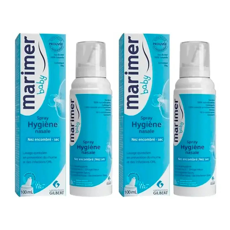 Marimer Agua De Mar Baby Spray Nasal Isotónico, Pack 2 x 100Ml