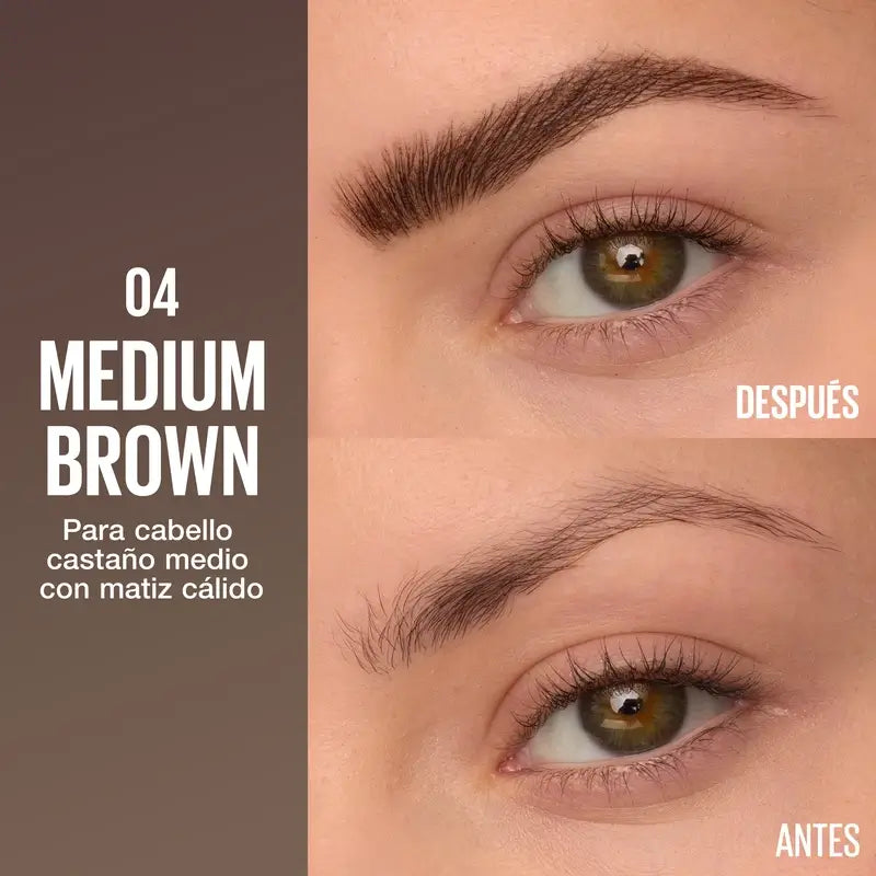 Maybelline New York Brow Insert Lapiz De Ceja, Medium Brown, 1.25 ml