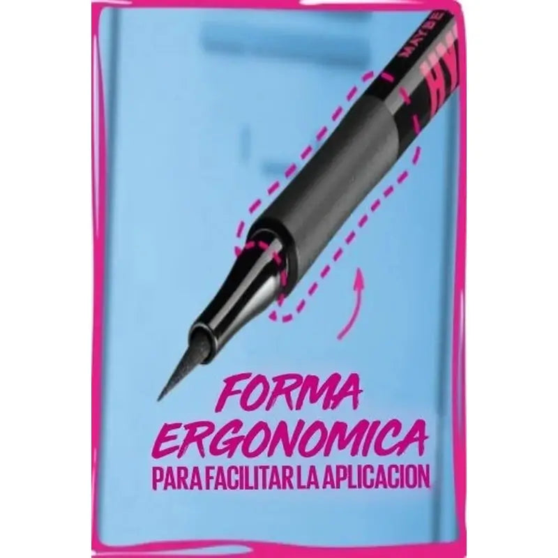 Maybelline New York Hyper Precise Eyeliner Preciso Larga Duración Waterproof Negro Mate