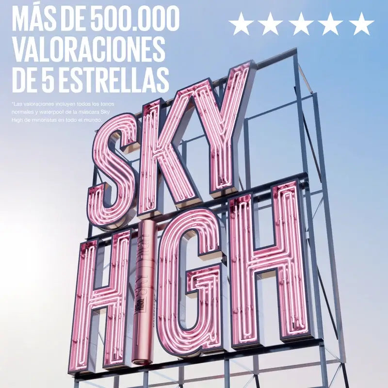 Maybelline New York Lash Sensational, Sky High Máscara De Pestañas Waterproof, Navy Blue, 1 ud
