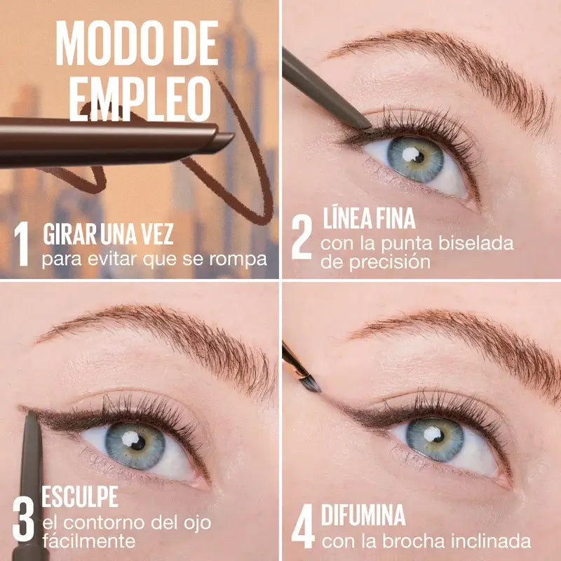 Maybelline New York Sculpting Stix Eyeliner 2 En 1, Smooth Espresso 015, 0,7G