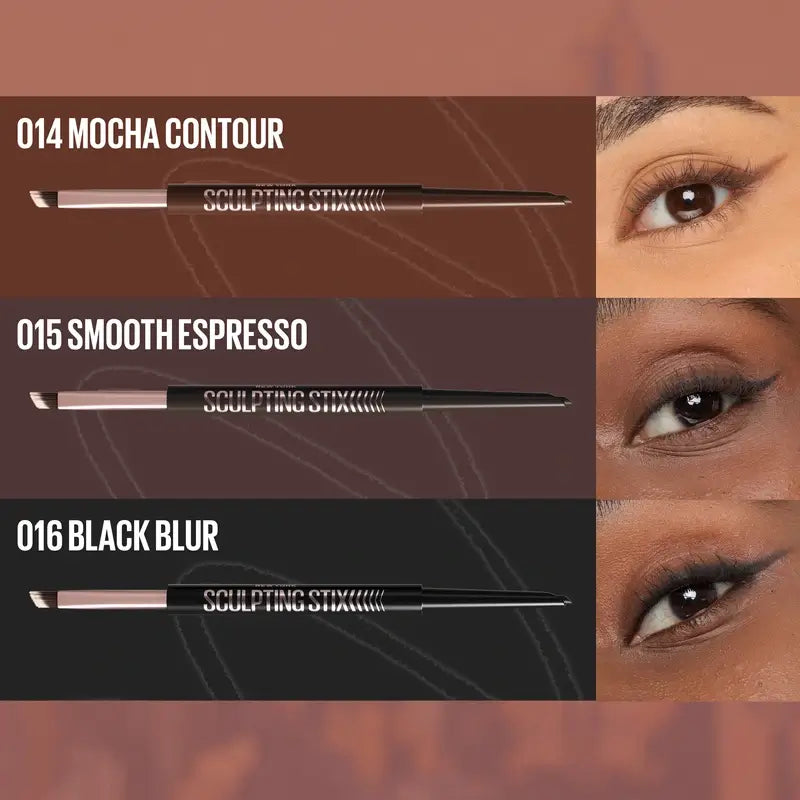 Maybelline New York Sculpting Stix Eyeliner 2 En 1, Smooth Espresso 015, 0,7G