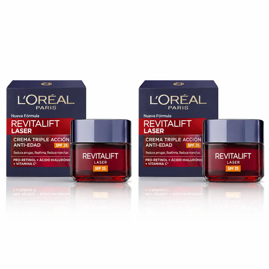 Maybelline Revitalift Laser Crema Día Spf25 50 Ml , pack 2