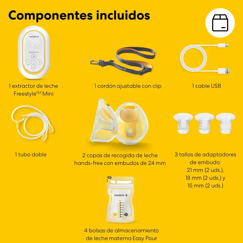 Medela Freestyle Mini Hands Free Sacaleches Eléctrico Doble
