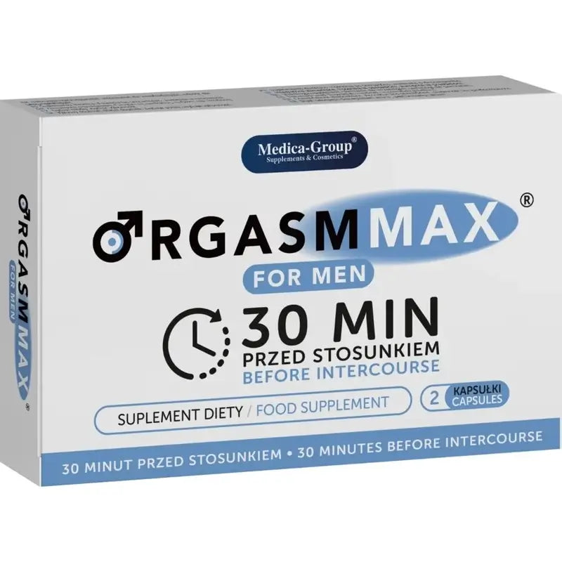 Medica Group Orgasm Max For Men Complemento Alimenticio Natural Para Potenciar La Vitalidad Y El Rendimiento Sexual Masculino , 2 cápsulas
