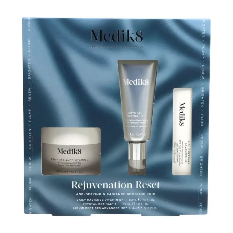 Medik8 Rejuvenation Reset Daily Radiance Vit C 50Ml + Crystal Retinal 3 30Ml + Liquid Peptides Deluxe
