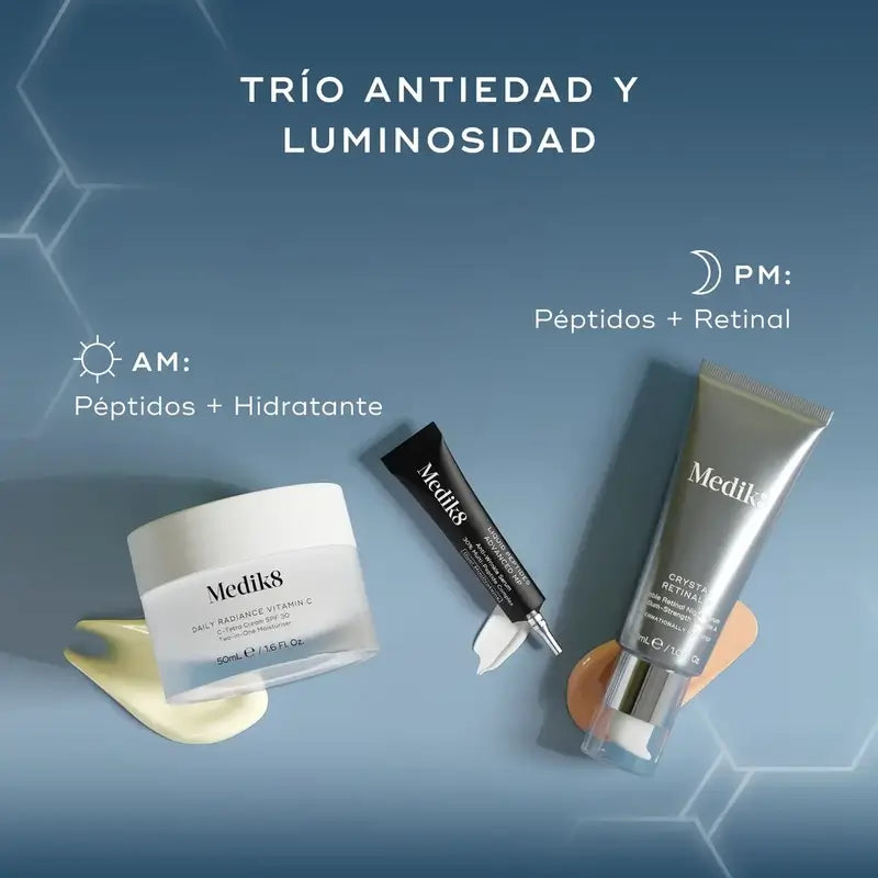 Medik8 Rejuvenation Reset Daily Radiance Vit C 50Ml + Crystal Retinal 3 30Ml + Liquid Peptides Deluxe