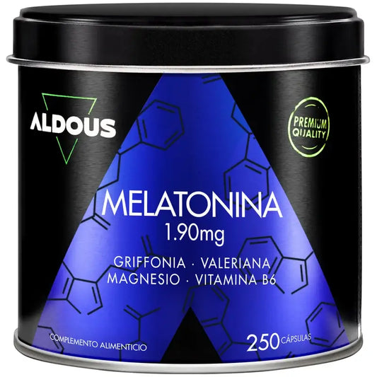 Aldous Labs Melatonina con 5Htp, Magnesio, Valeriana y Vitamina B6