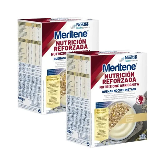 Meritene Buenas Noches Instant Crema De Cereales, 2 Unidades X 250 Gr, Pack De 2