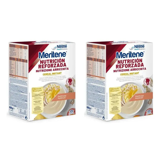 Meritene Cereal Instant Crema Multifrutas, 2 X 300 Gr, Pack De 2