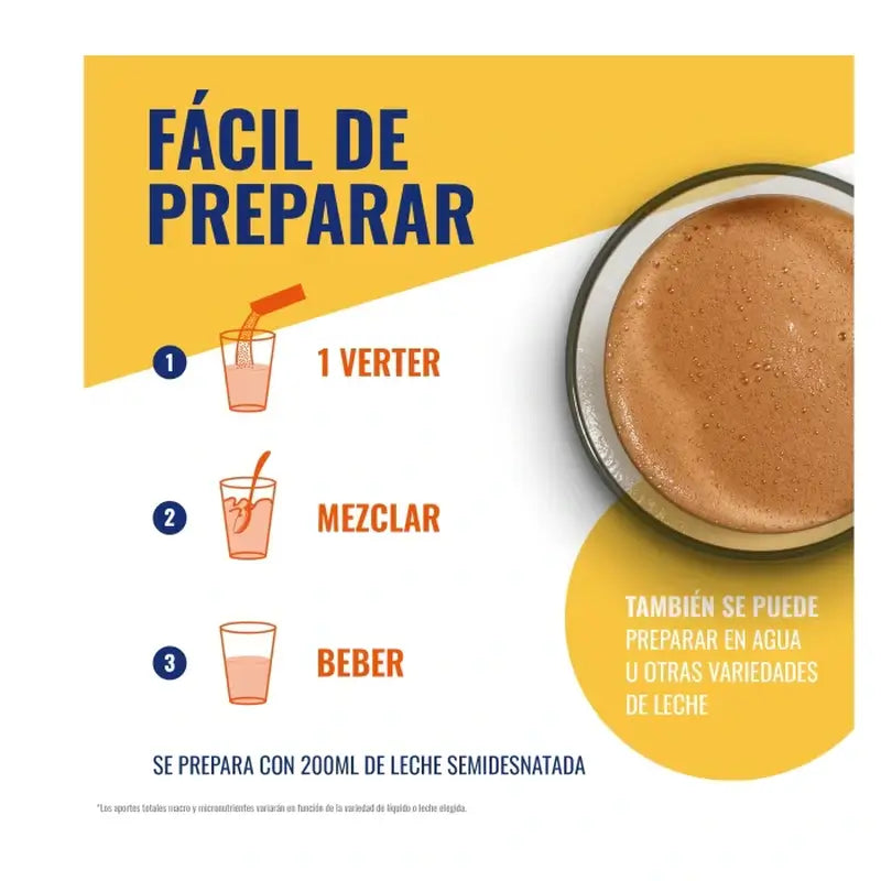 Meritene Fuerza y Vitalidad Batido Sabor Chocolate, 15 sobres x 30 gr