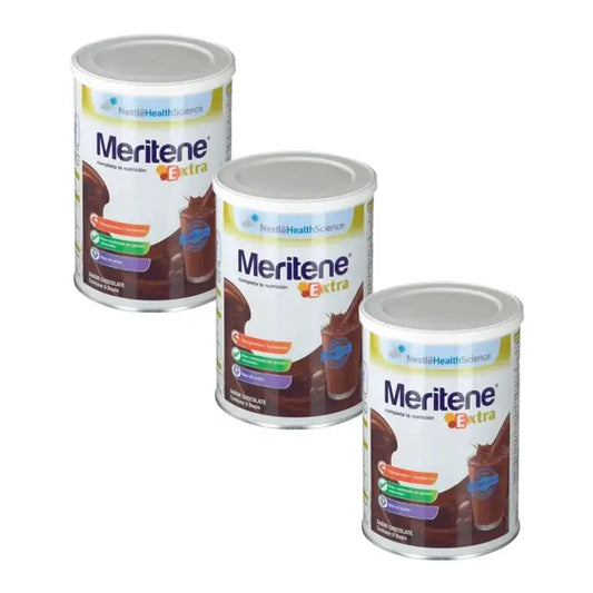 Meritene Extra Batido Sabor Chocolate, 3X450 Gr