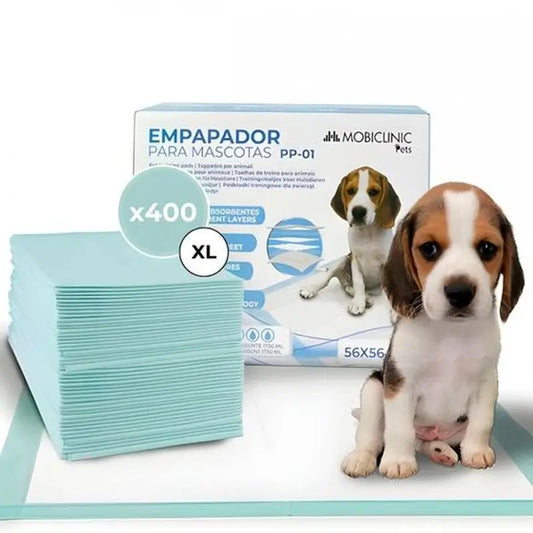 Mobiclinic Empapador Para Mascotas 56X56 Cm 400Uds Super-Absorción Transportable Pp-01