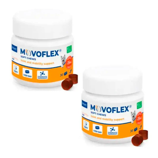 Movoflex Condroprotector Perros Pequeños Hasta 15Kg, Pack 2 x 30 Comprimidos