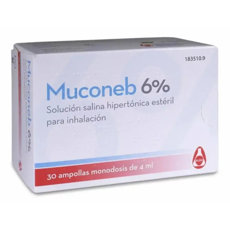 Muconeb 6% Solucion Salina Inhalacion 30 Ampollas x 4 ml