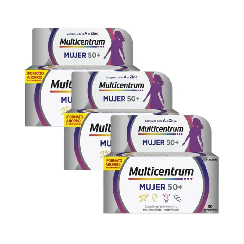 Multicentrum Mujer 50+ Multivitamínico, 3X90 Comprimidos